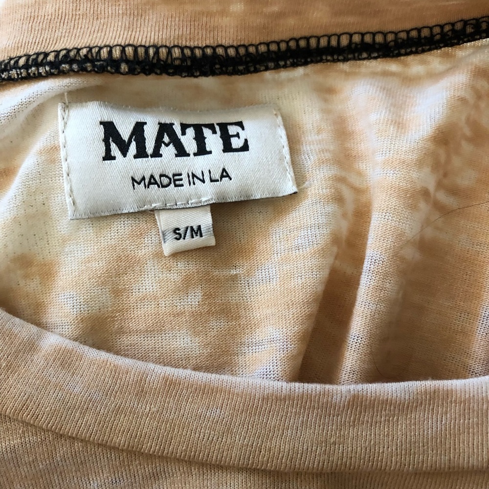 Size S/M Mate the Label Worn Mustard Tee - Picture 4 of 4